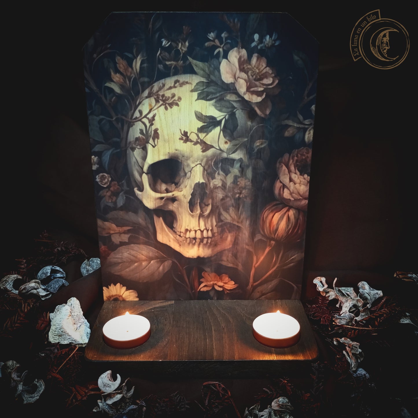 Ritual Altar Candle holder - Floral Death -