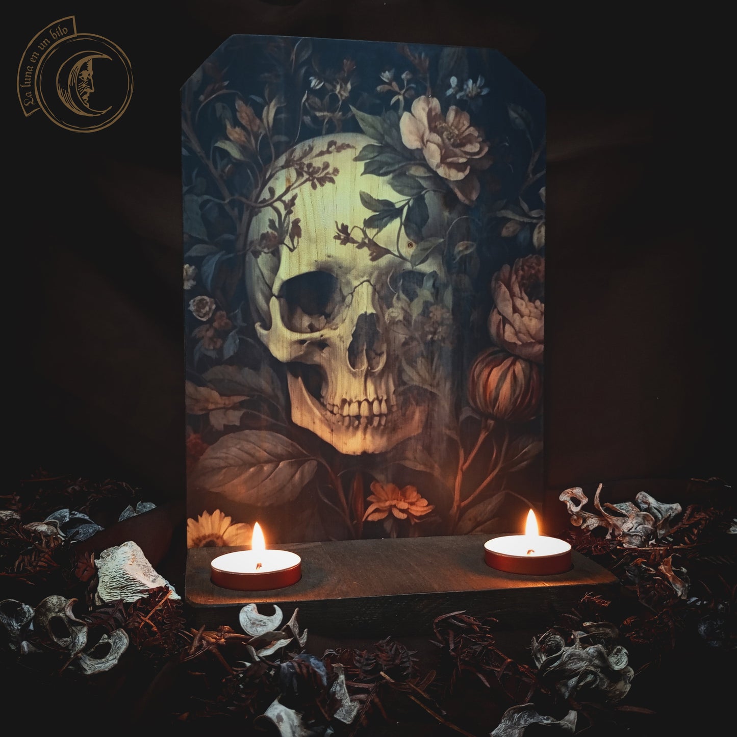 Ritual Altar Candle holder - Floral Death -
