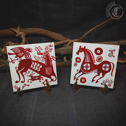 2x Arte celtíbero II - Azulejos cerámicos decorativos
