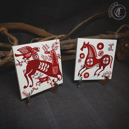 2x Arte celtíbero II - Azulejos cerámicos decorativos