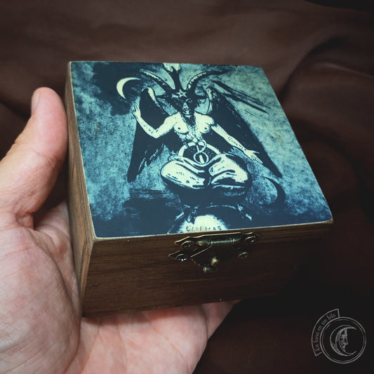 Small Wooden Box - Baphomet -
