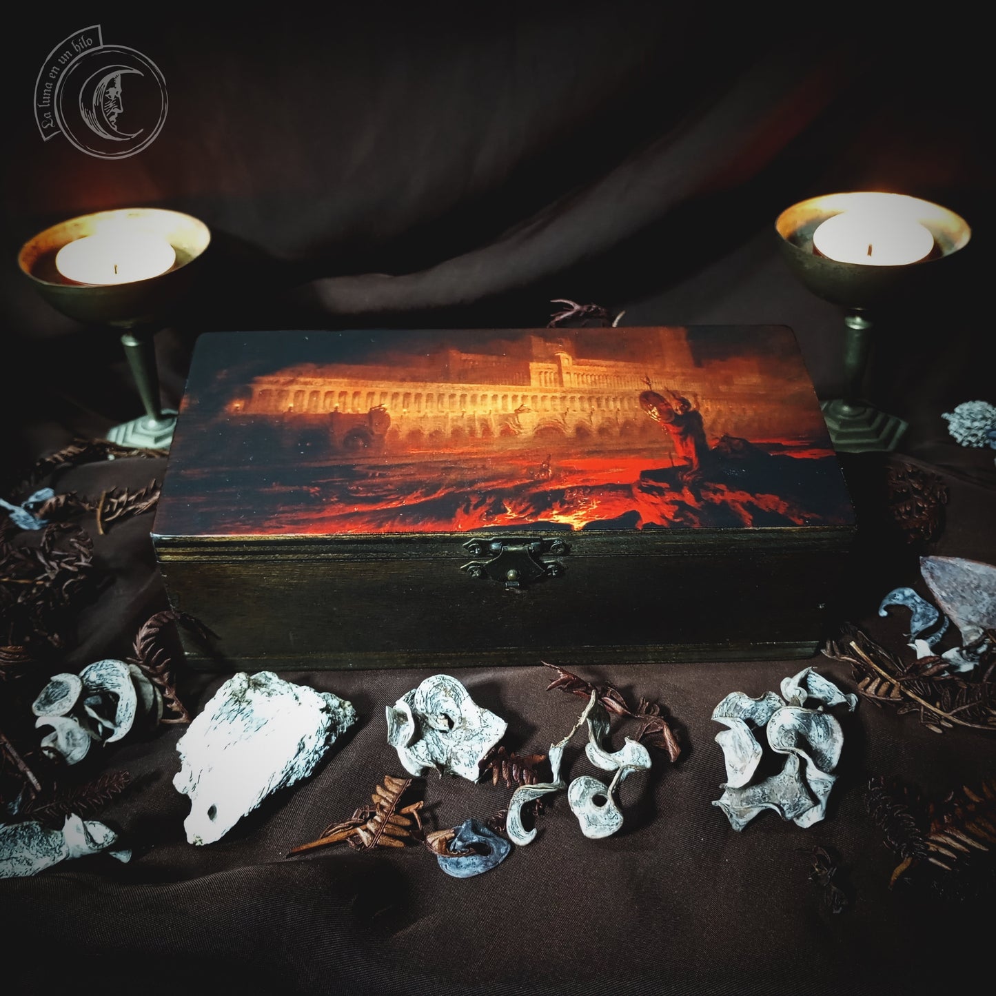 Holztruhe - Pandemonium (John Martin) -