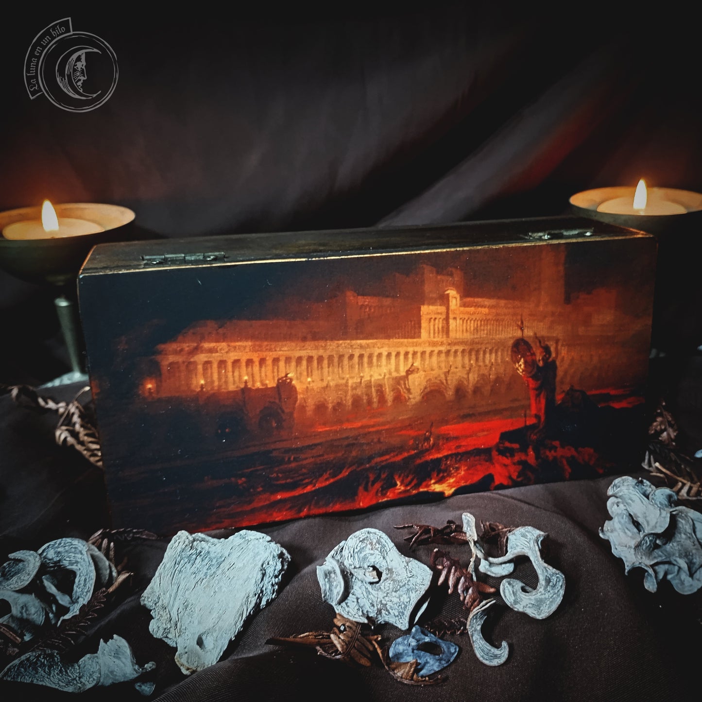 Holztruhe - Pandemonium (John Martin) -