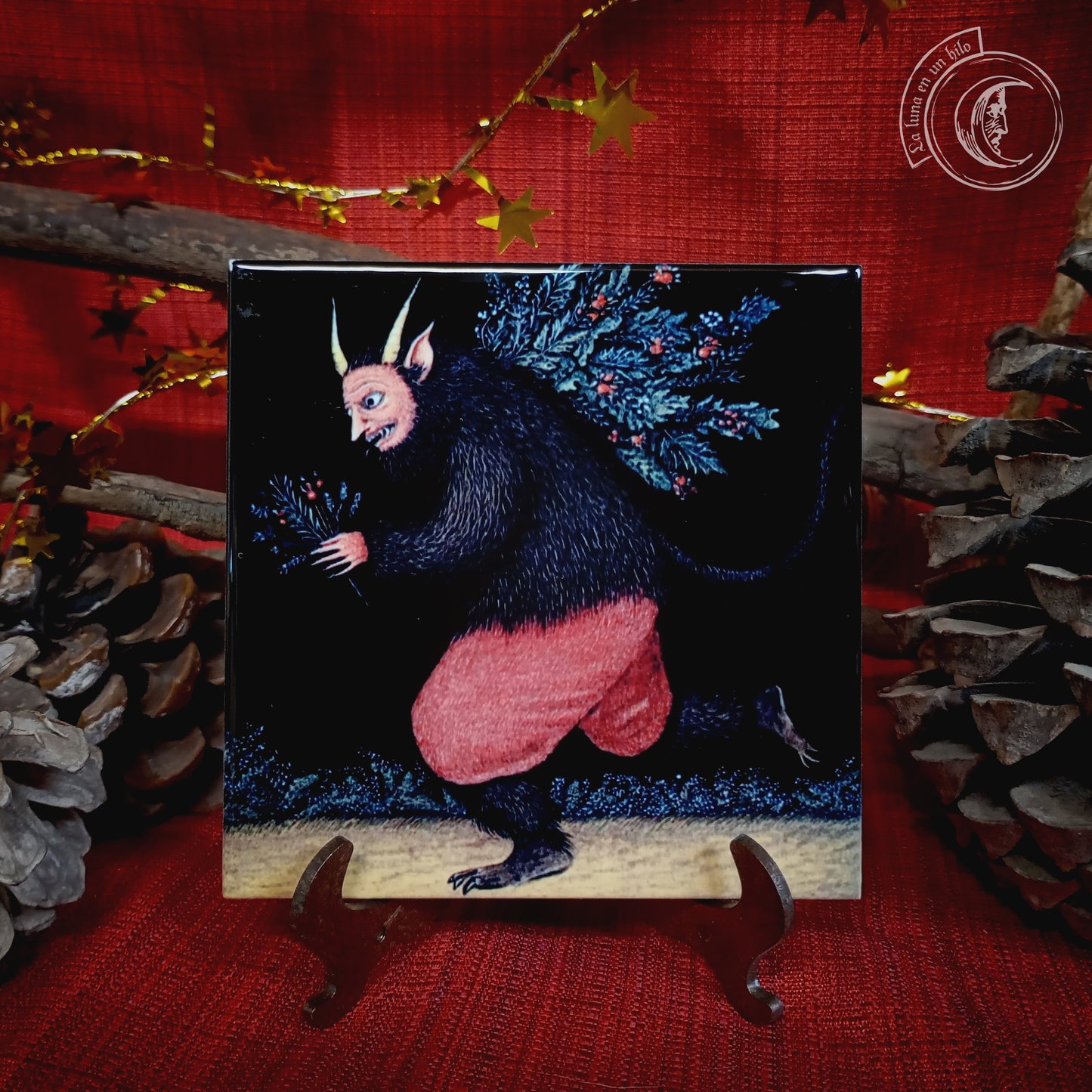 Krampus II - Ceramic Tile Decor -