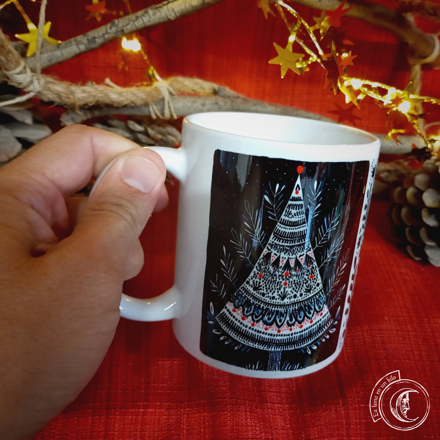 Ceramic mug 11 oz - Christmas Yule Tree II -