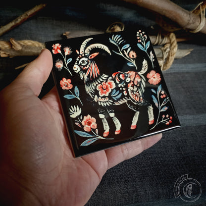 Cabra Arte folk - Azulejo cerámico decorativo