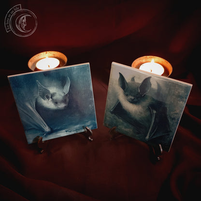 Lot de 2 chauves-souris - Décoration en carreaux de céramique