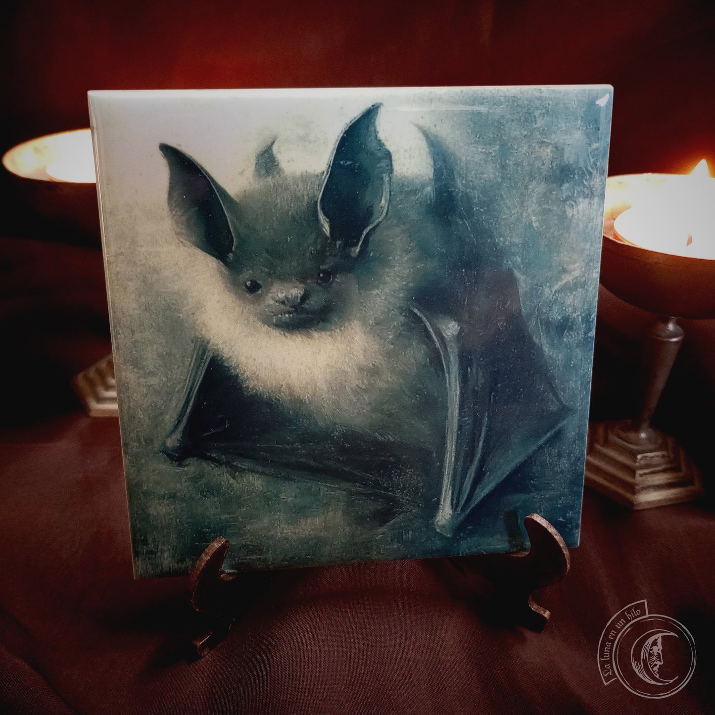 Lot de 2 chauves-souris - Décoration en carreaux de céramique