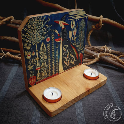 Portavelas, altar - Bruja - ilustración esotérica