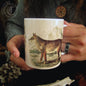 Vintage ceramic mug 11 oz - Wolf Anatomy -