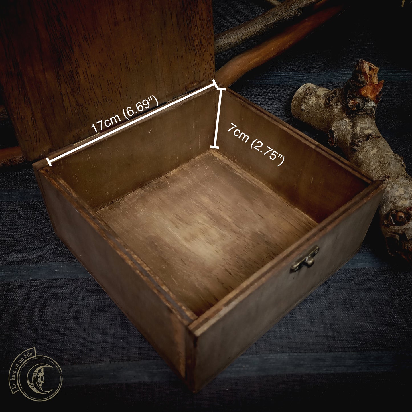 Estuche artesanal de madera - Drakkar - Decoración Vikinga