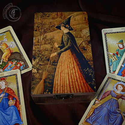 Tarot jewelry box - Victorian Folk Witch -