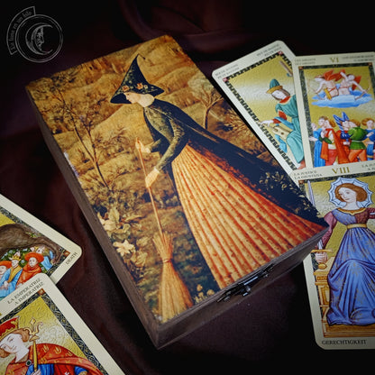 Tarot jewelry box - Victorian Folk Witch -
