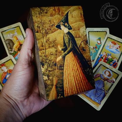 Tarot jewelry box - Victorian Folk Witch -