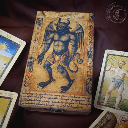 Caja de Tarot, Joyero - Demonio Medieval -