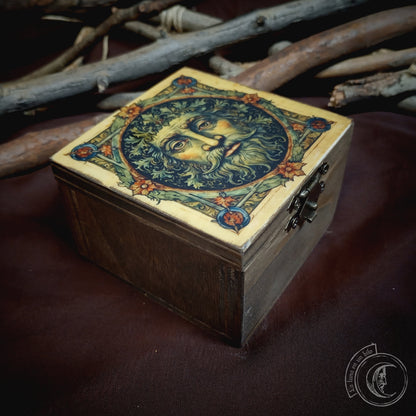Cajita de madera - Hombre Verde - Green Man