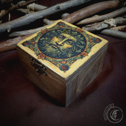 Cajita de madera - Hombre Verde - Green Man