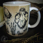 Vintage ceramic mug 11 oz - Cat Anatomy -