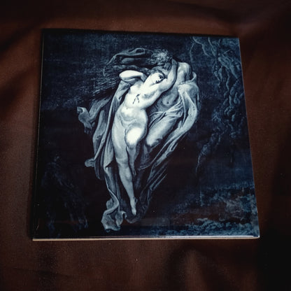 Paolo and Francesca (Gustave Dore), Divine Comedy - Ceramic Tile Decor -