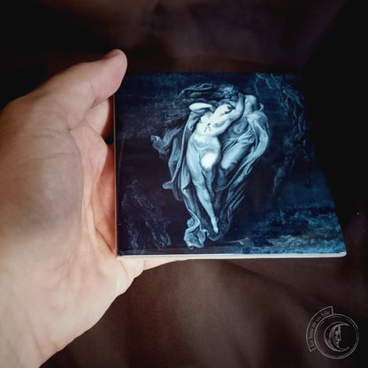Paolo and Francesca (Gustave Dore), Divine Comedy - Ceramic Tile Decor -