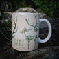 Vintage ceramic mug 11 oz - Deer Anatomy -