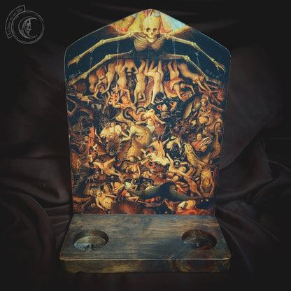 Ritual Altar Candle holder -  Last Judgement - Jan van Eyck (XV)