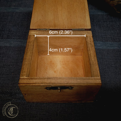 Cajita de madera - Huginn y Muninn - Decoración Vikinga