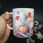 Skull and pumpkins ceramic mug 11 oz