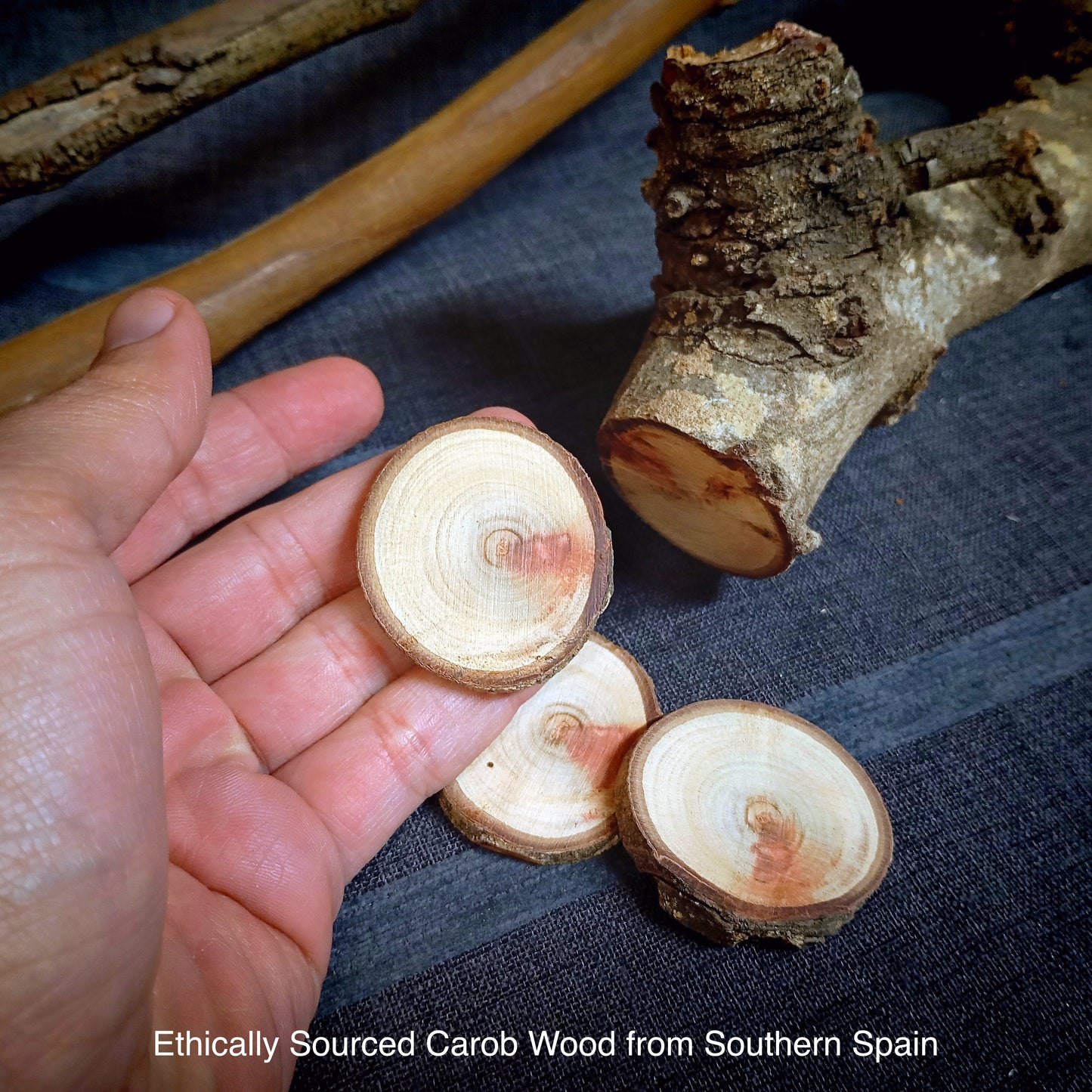 Aegishjalmur Handcrafted Carob Wood Pendant - Viking Necklace