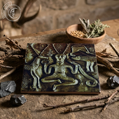 Cernunnos - Piastrella decorativa in ceramica -