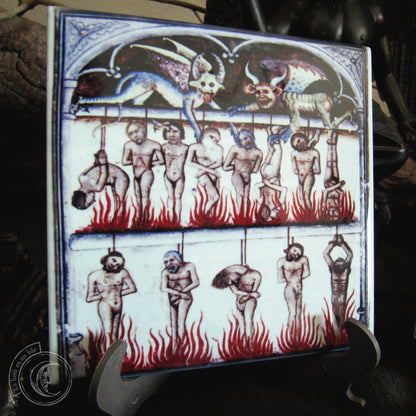 2x Medieval Demons II - Ceramic Tile Set Decor