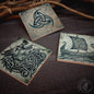 Norse Mythology Altar Tile Set of 3 - Viking Ceramic Decor