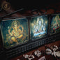 Shiva Familie Altar: Ganesha, Shiva & Parvati Schmiedeeisen Schrein