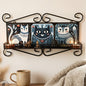 Scandinavian Folk Cats Wall Shelf | Wrought Iron Shrine