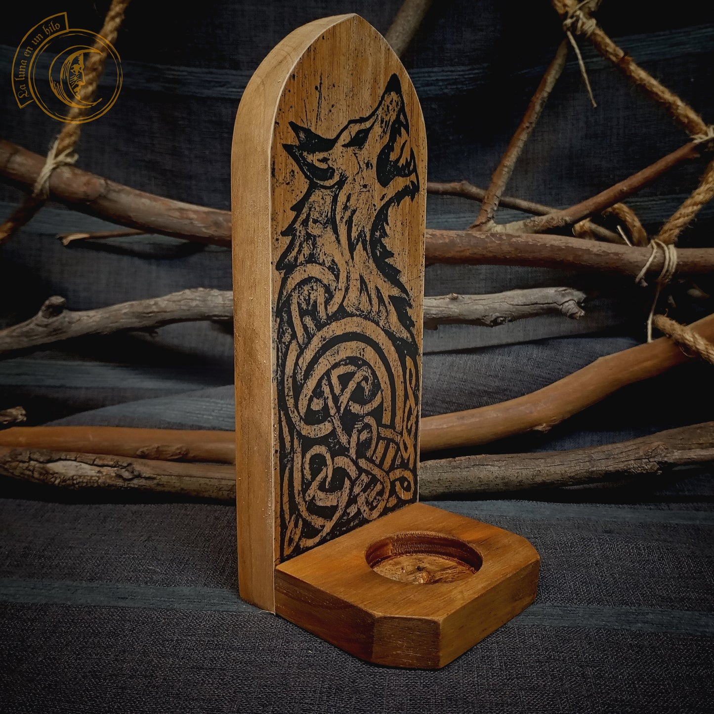 Fenrir Wolf - Wandkerzenhalter - Wikingerdekor