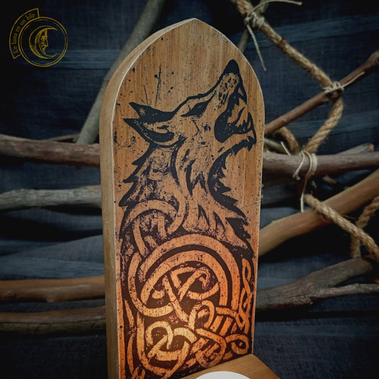Fenrir Wolf - Wandkerzenhalter - Wikingerdekor