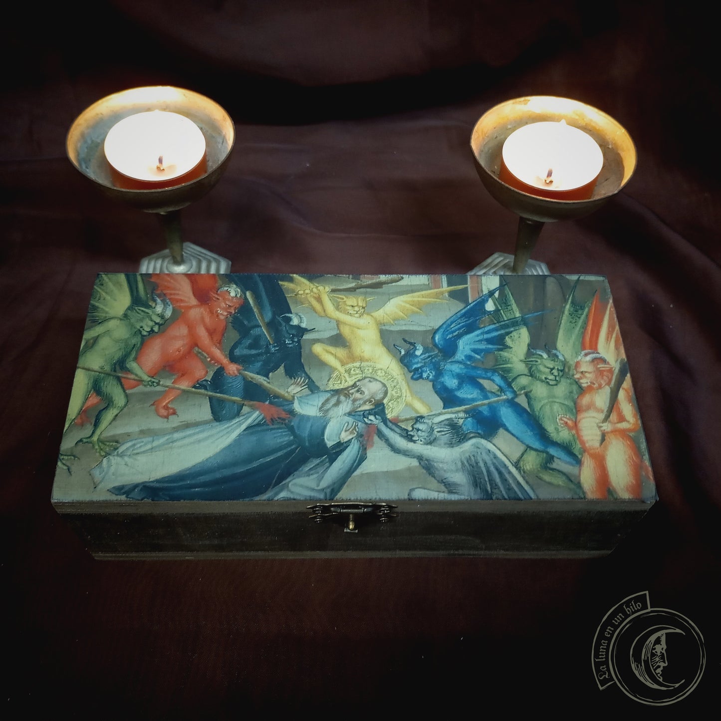 Caja de Demonios Medievales - Arte Gótico Siglo XIV de Cenni di Francesco