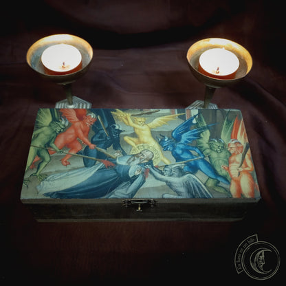 Caja de Demonios Medievales - Arte Gótico Siglo XIV de Cenni di Francesco
