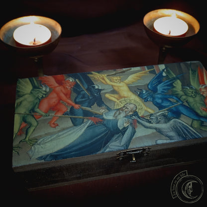 Caja de Demonios Medievales - Arte Gótico Siglo XIV de Cenni di Francesco