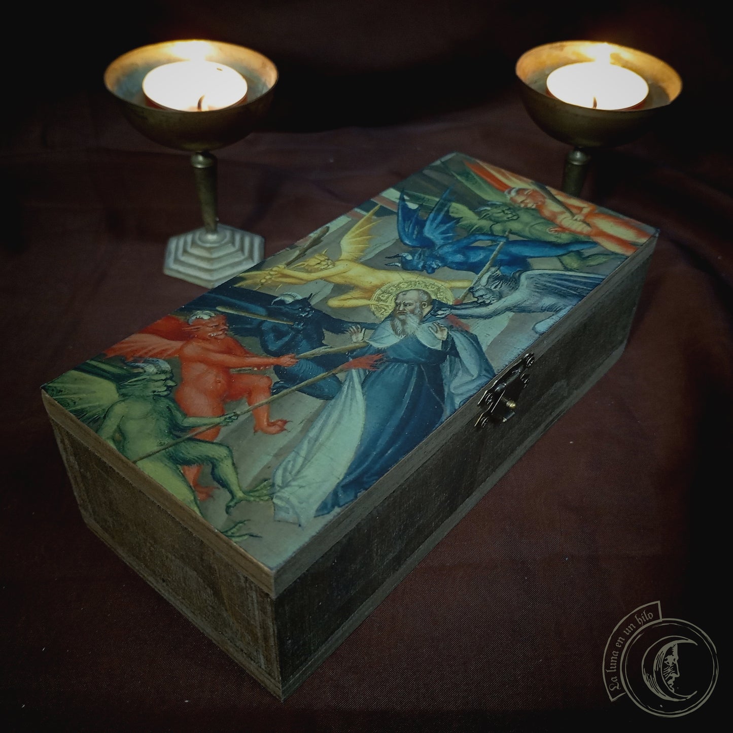 Caja de Demonios Medievales - Arte Gótico Siglo XIV de Cenni di Francesco