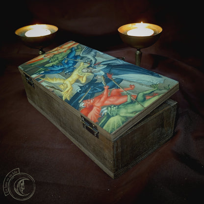 Caja de Demonios Medievales - Arte Gótico Siglo XIV de Cenni di Francesco
