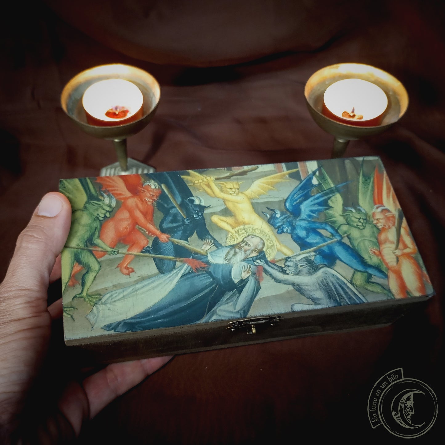 Caja de Demonios Medievales - Arte Gótico Siglo XIV de Cenni di Francesco