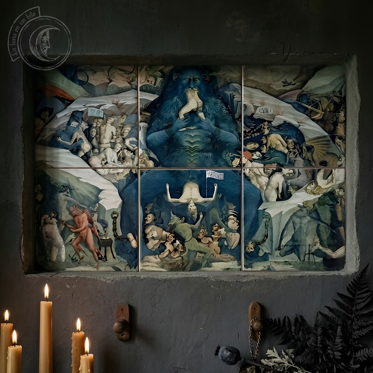 Murales in piastrelle di ceramica – Inferno di Giovanni da Modena